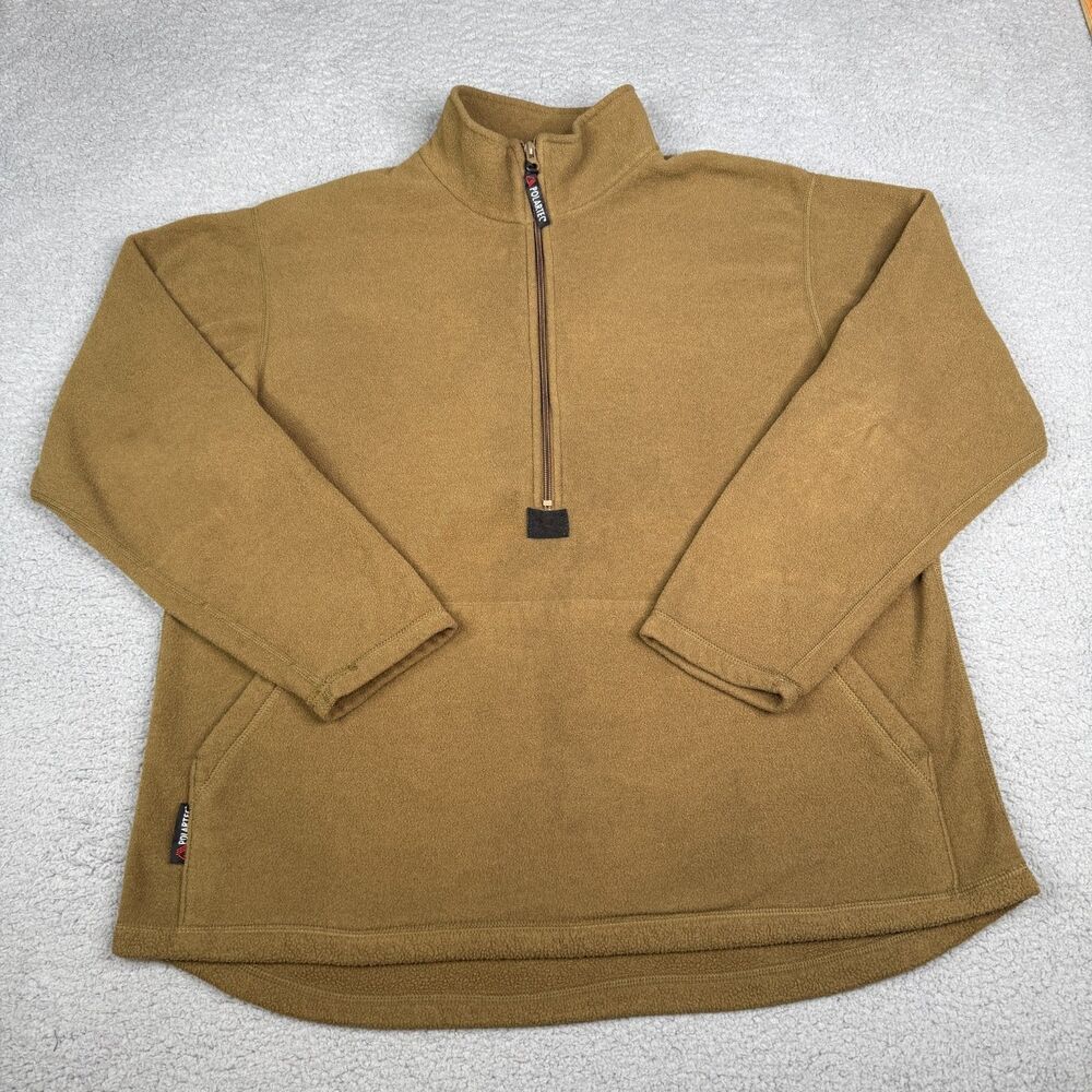 USMC Polartec Fleece Pullover Mens Large Coyote Brown Peckham ECWCS Military